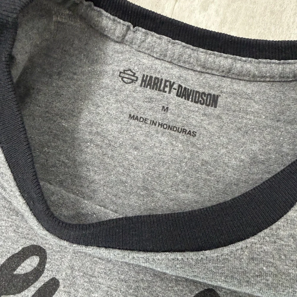 Harley-Davidson Gray Ringer Tee - Picture 2 of 2